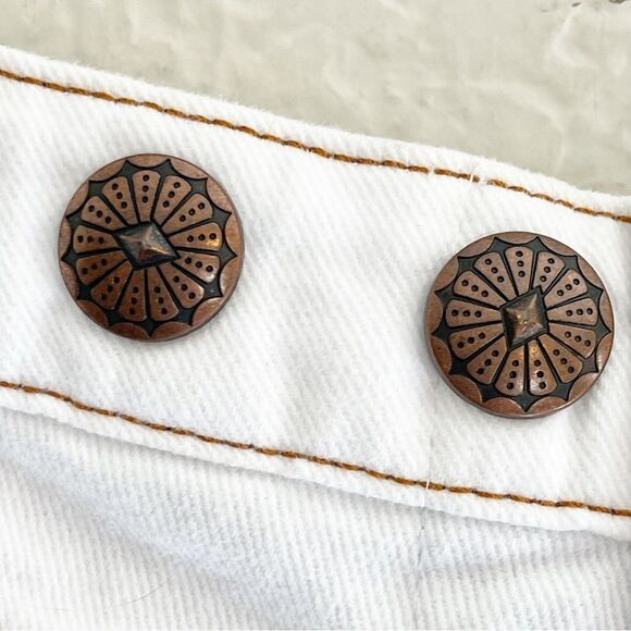 One Teaspoon studded jean short Bandits in White Beauty High Waist. 29 NWT - Picture 9 of 16